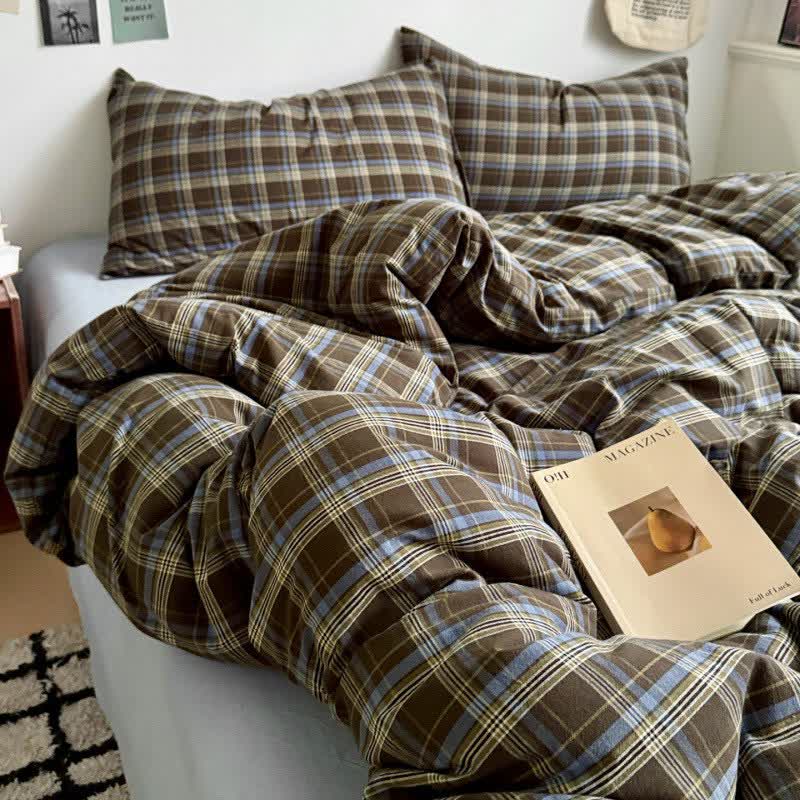 Classic Plaid Cotton Bedding Set - image 19