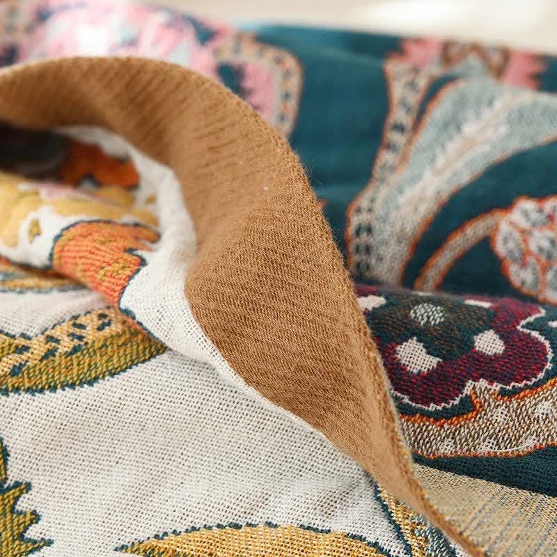 Pastoral Style Leaf Cotton Gauze Quilt - image 5