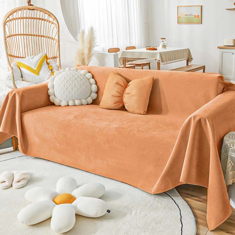 Pure Color Waterproof Pet Couch Cover - Orange - 71" x 165" - image 7