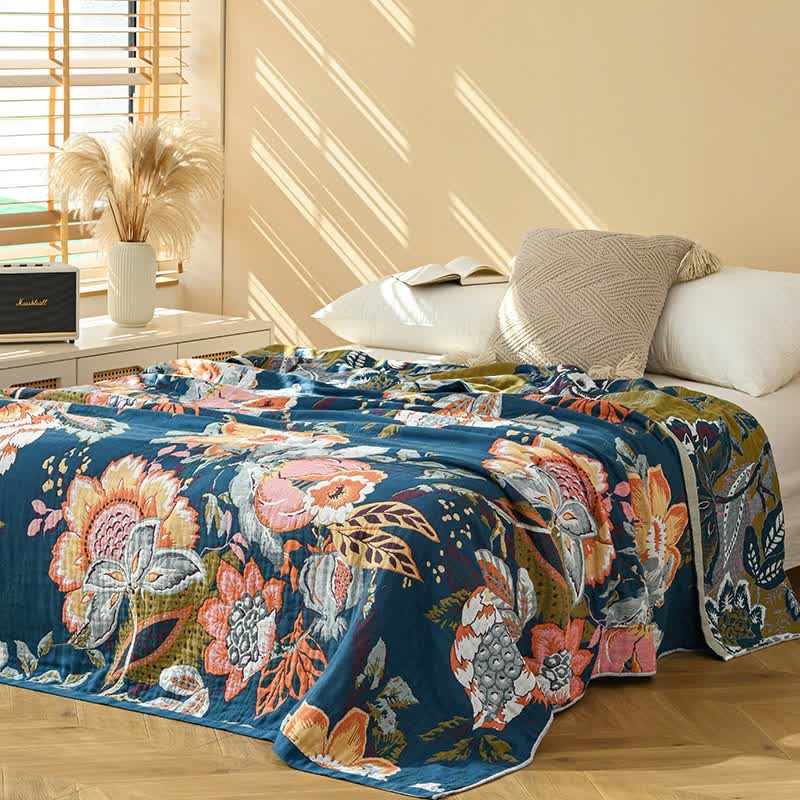Dreamy Floral Pure Cotton Gauze Quilt - image 7