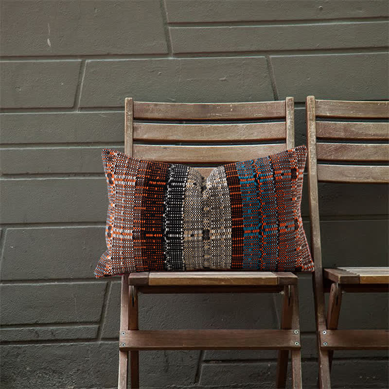 Artisan Woven Cotton Thread Throw Pillow Cover - image 7