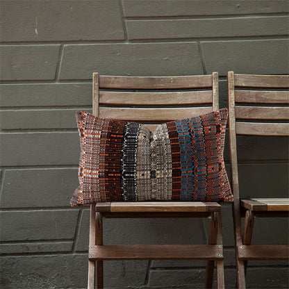 Artisan Woven Cotton Thread Throw Pillow Cover - image 7