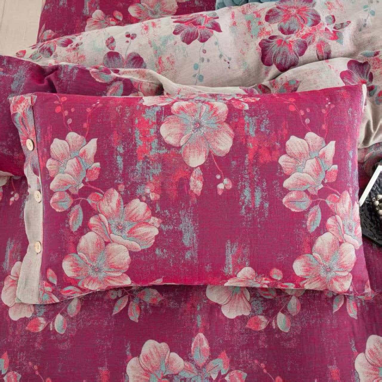 Peach Blossom Cotton Double Gauze Bedding Set(4PCS) - image 6