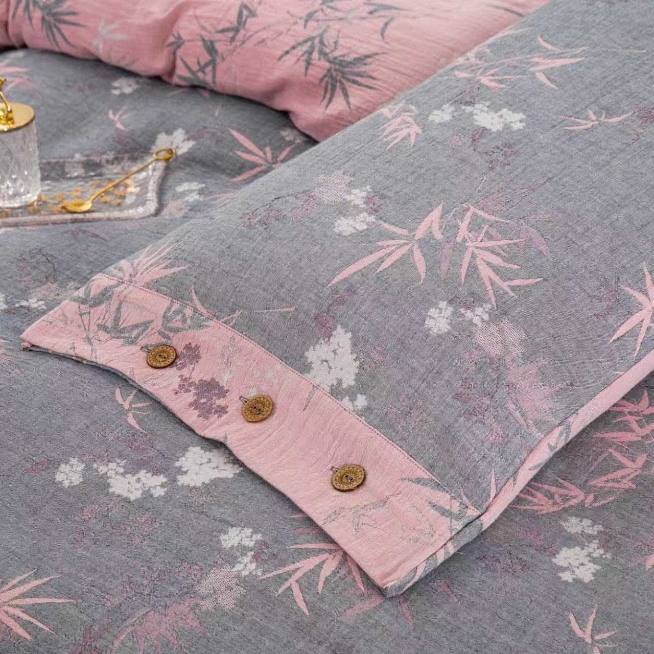 Bamboo Leaf Cotton Double Gauze Bedding Set(4PCS) - image 6