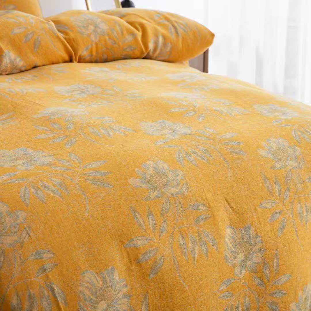 Floral Blossom Cotton Gauze Bedding Set(4PCS) - image 4