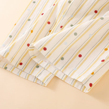 Striped Polka Dot Camisole Cotton Pajama Set - image 7