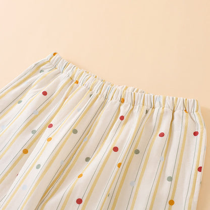 Striped Polka Dot Camisole Cotton Pajama Set - image 6