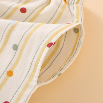 Striped Polka Dot Camisole Cotton Pajama Set - image 8