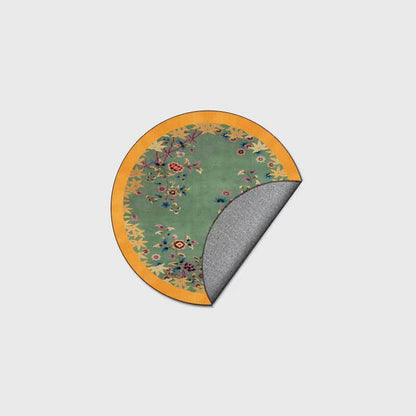 Anti-slip Bright Floral Foldable Round Area Rug - image 3