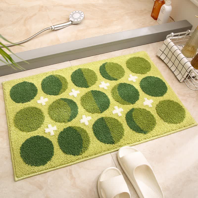 Geometric Pattern Jacquard Non-slip Bath Mat - A - 19"W x 31"L - image 1