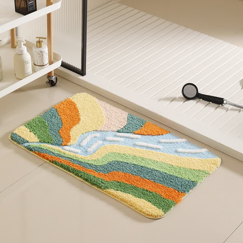 Mountain River Inspired Non-slip Bath Mat - B - 19"W x 31"L - image 2