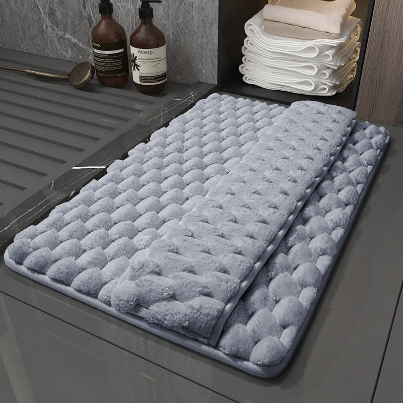 Solid Color Non-slip Absorbent Bath Mat - Gray - 23"W x 35"L - image 2