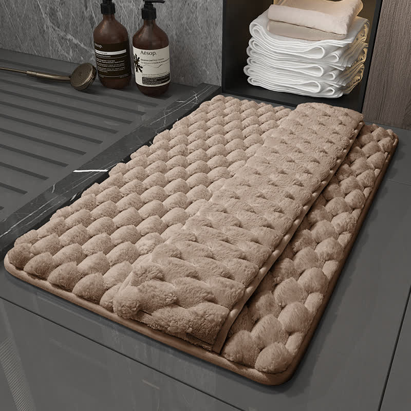 Solid Color Non-slip Absorbent Bath Mat - Coffee - 23"W x 35"L - image 0