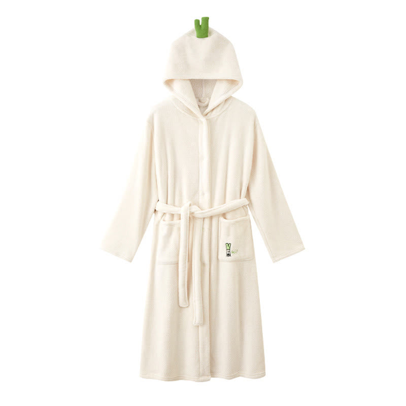 Matching Family Solid Color Hooded Bathrobe - image 4