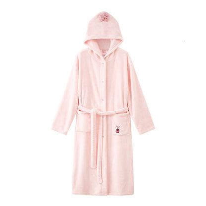Matching Family Solid Color Hooded Bathrobe - image 5