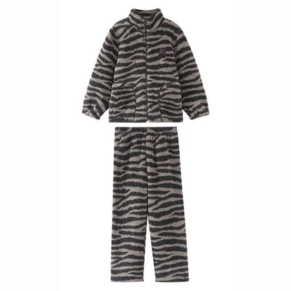 Zebra Print Zip-up Child Loungewear Set - image 4