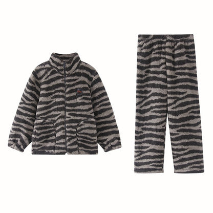 Zebra Print Zip-up Child Loungewear Set - image 5