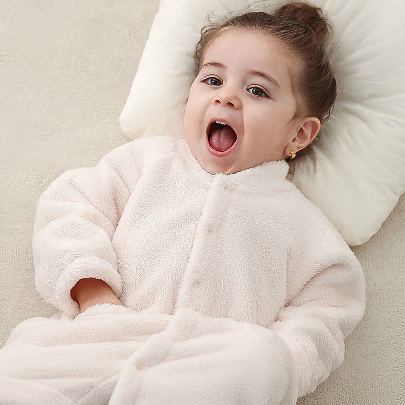 Solid Color Plush Baby Robe - image 2