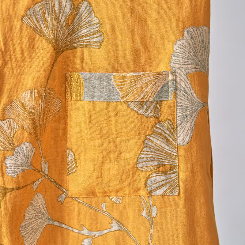 Cotton Gauze Ginkgo Kimono Robe - image 54