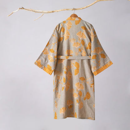 Cotton Gauze Ginkgo Kimono Robe - image 57