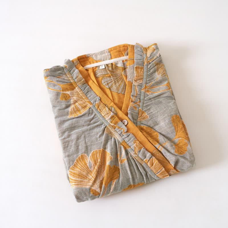 Ginkgo Leaf Hanfu Inspired Cotton Nightdress - image 33