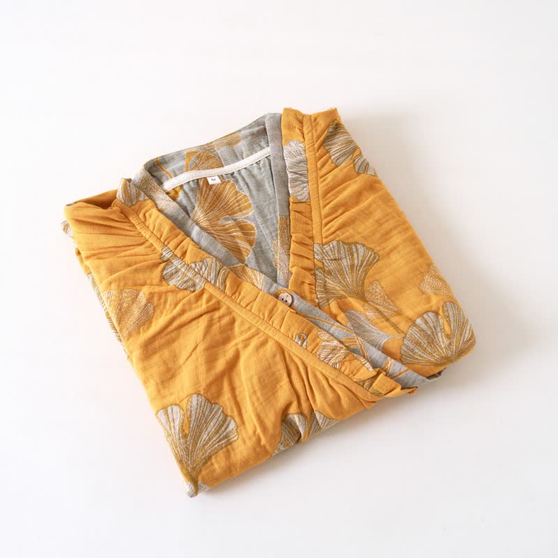 Ginkgo Leaf Hanfu Inspired Cotton Nightdress - image 29