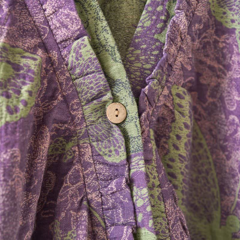 Elegant Butterfly Ruffled Cotton Nightdress - image 5