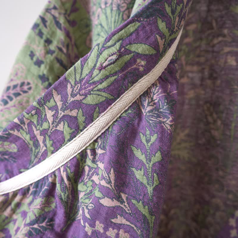 Botanical Plant Ruffled Cotton Nightdress - image 12