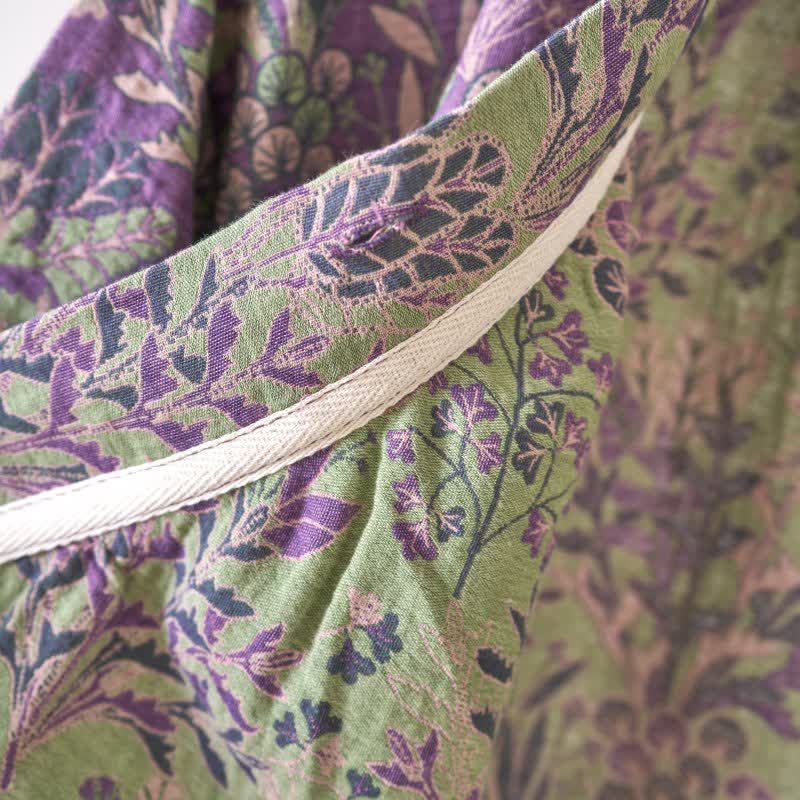 Botanical Plant Ruffled Cotton Nightdress - image 7