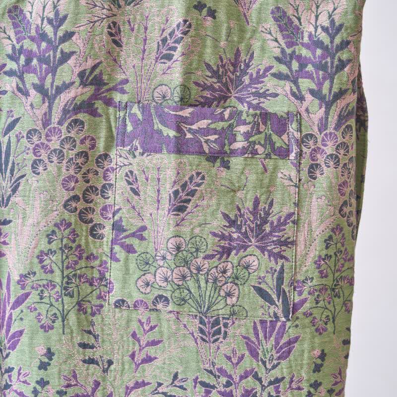 Botanical Plant Cotton Gauze Kimono Robe - image 13