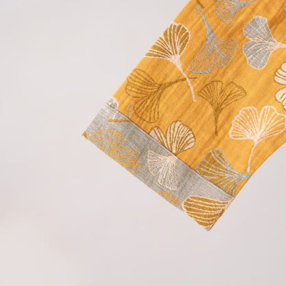 Ginkgo Leaf Ruffled Cotton Nightdress - image 5