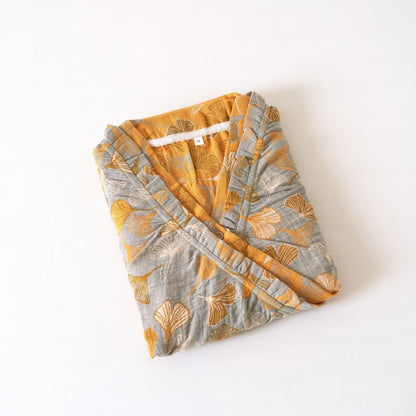 Ginkgo Leaf Ruffled Cotton Nightdress - image 13