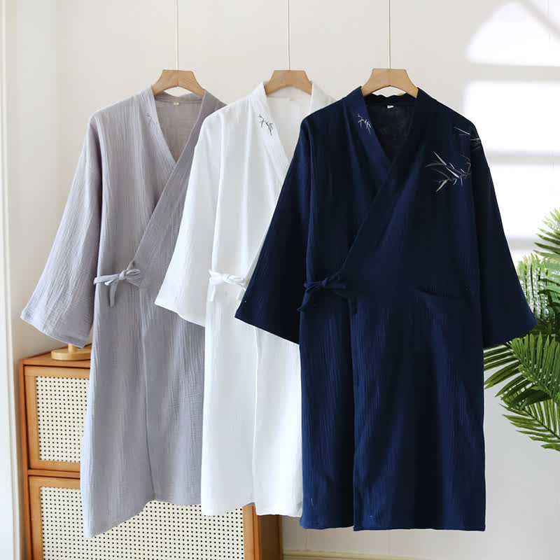 Unisex Bamboo Cotton Gauze Bathrobe - image 2