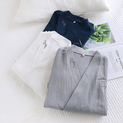 Unisex Bamboo Cotton Gauze Bathrobe - image 3