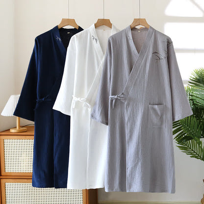 Unisex Bamboo Cotton Gauze Bathrobe - image 1