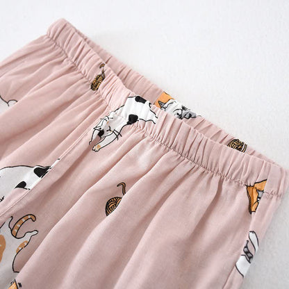 Couple Matching Cat Cotton Kimono Loungewear - image 4