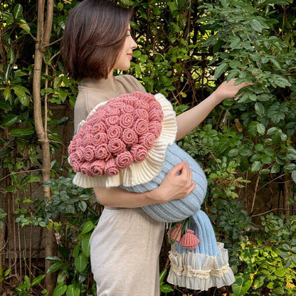 Rose Bouquet Pillow Blanket 2-in-1 - Pink - Flower 8"W x 23"L + Blanket 47"W x 63"L - image 7