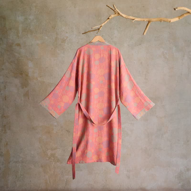 Romantic Rose Cotton Gauze Kimono Robe - image 9