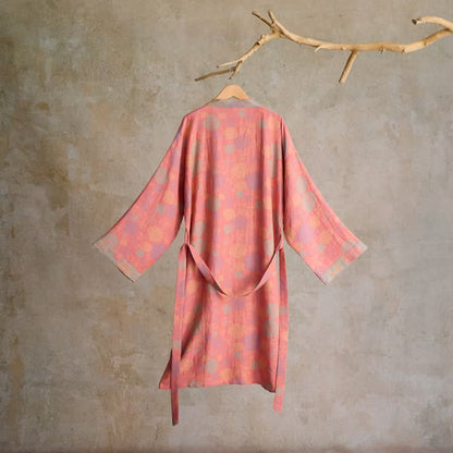 Romantic Rose Cotton Gauze Kimono Robe - image 9