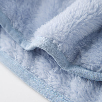 Solid Button Child Plush Loungewear Set - image 8