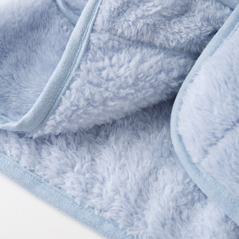 Solid Button Child Plush Loungewear Set - image 9