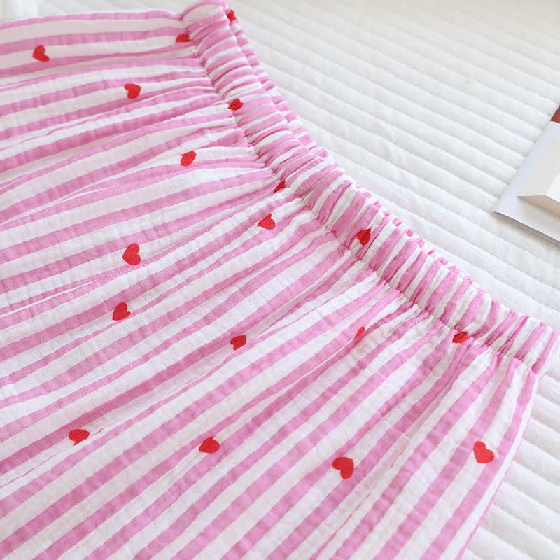 Stripe Heart Cotton Gauze Pajama Set - image 15