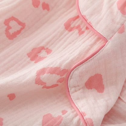 Heart Leopard Print Cotton Pajama Set - image 10