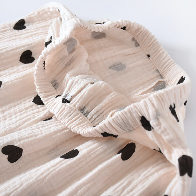 Black Heart Pure Cotton Pajama Set - image 11