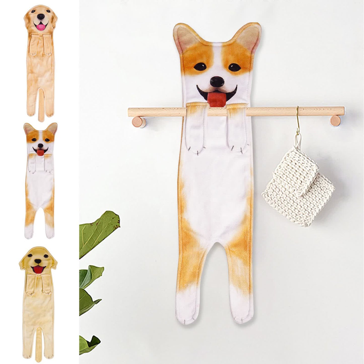 Dog Hangable Kitchen Bathroom Hand Towel - image 8