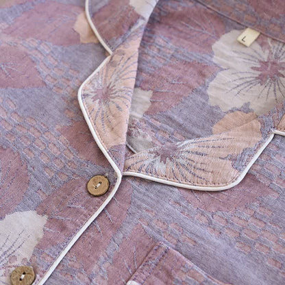 Cotton Cherry Blossom Jacquard Loungewear Set - image 4