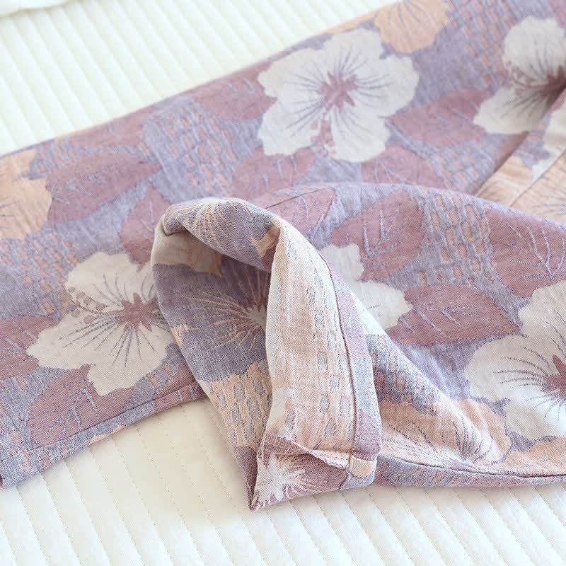 Cotton Cherry Blossom Jacquard Loungewear Set - image 10