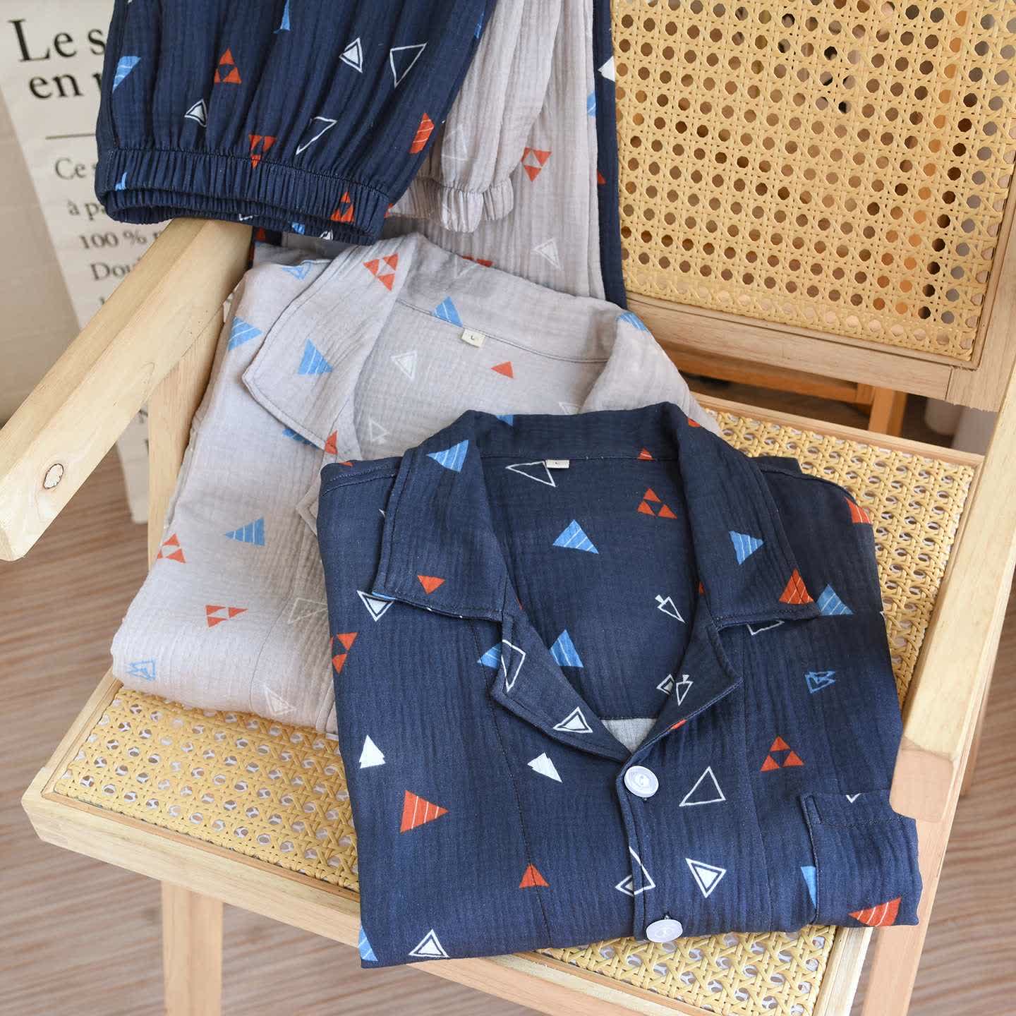 Unisex Geometric Triangle Cotton Loungewear Set - image 2