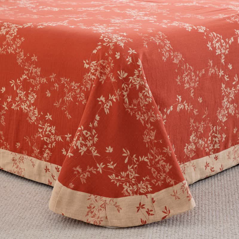 Country Leaf Cotton Gauze Bedding Set(4PCS) - image 4
