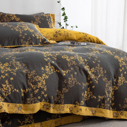 Country Leaf Cotton Gauze Bedding Set(4PCS) - image 16